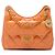 Chanel Orange Small Shiny Crumpled Calfskin Wavy CC Hobo Arancione