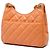 Chanel Orange Small Shiny Crumpled Calfskin Wavy CC Hobo Arancione - vista 2