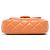 Chanel Orange Small Shiny Crumpled Calfskin Wavy CC Hobo Arancione - vista 3