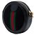 Gucci Mini Borsa a Tracolla Rotonda Ophidia in Suede Nero con Web - vista 2