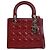 Autre Marque Dior Red Medium Patent Cannage Lady Dior Rosso Bordò