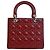 Autre Marque Dior Red Medium Patent Cannage Lady Dior Rosso Bordò - vista 2