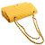 Chanel Yellow Medium Classic Lambskin Double Flap Giallo Senape - vista 12