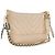 Chanel Gabrielle Hobo Small in pelle di vitello invecchiata bianca chevron Bianco Crudo - vista 7