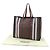 Borsa tote Burberry TB Monogram Stripe Marrone - vista 3