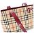 Borsa tote Burberry Nova Check Rosso Beige - vista 10