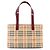 Borsa tote Burberry Nova Check Rosso Beige - vista 2
