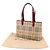 Borsa tote Burberry Nova Check Rosso Beige - vista 3