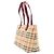Borsa tote Burberry Nova Check Rosso Beige - vista 5