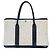 Hermès Garden Party PM in Toile e Pelle Nera Nero Beige Grigio