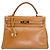 Borsa Hermès Kelly 32 Pelle Gold Cognac Marrone Beige Gold hardware