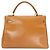 Borsa Hermès Kelly 32 Pelle Gold Cognac Marrone Beige Gold hardware - vista 11