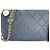 Chanel Camera Bag Blu Grigio Pelle di Agnello Gold hardware - vista 4