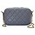 Chanel Camera Bag Blu Grigio Pelle di Agnello Gold hardware - vista 6