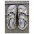 Chanel silberne gesteppte Leder-Sandalen CC-Logo - Ansicht 15