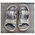 Chanel silberne gesteppte Leder-Sandalen CC-Logo - Ansicht 2