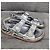 Chanel silberne gesteppte Leder-Sandalen CC-Logo - Ansicht 4