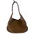 Gucci Monogram Hobo-Tasche aus Wildleder Braun