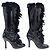 BOTAS LOUIS VUITTON DE CUERO CHAROL NEGRO & PELO DE CONEJO 39 HIGH BOOTS - vista 3