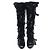 BOTAS LOUIS VUITTON DE CUERO CHAROL NEGRO & PELO DE CONEJO 39 HIGH BOOTS - vista 4
