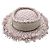 NEUER CHANEL TWEED HUT T58 ROSA CAPELINE CC LOGO WIDE BRIMMED HAT Pink