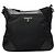 Bolsa Tiracolo Prada Tessuto com Logotipo Triangular Preto