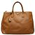 Sac Tote Prada avec logo triangle Marron