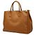 Sac Tote Prada avec logo triangle Marron - vue 2