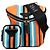 Double Borsa a tracolla Prada con placca logo triangolare 2VH147 Arancione - vista 6