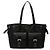 Prada Handtasche mit Dreiecks-Logo-Plakette Schwarz