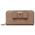 Prada Saffiano Ribbon Long Wallet mit Rundum-Reißverschluss Braun Beige