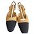 Chanel Two-Tone Slingback Pumps Schwarz Beige