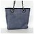 Chanel Deauville Canvas Chain Tote Bag in Navy Marineblau - Ansicht 11