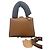Delvaux Brilliant Mini Crossbody Bag in Caramel Leather Brown - view 2