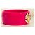 Bracciale Bangle Roberto Cavalli in resina fucsia con logo dorato D'oro Fuschia - vista 10