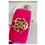 Bracciale Bangle Roberto Cavalli in resina fucsia con logo dorato D'oro Fuschia - vista 4