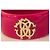 Bracciale Bangle Roberto Cavalli in resina fucsia con logo dorato D'oro Fuschia - vista 9