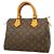 Sac à main Louis Vuitton Monogram Speedy 25 Marron