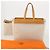Hermès Bolso Tote HERMES Herbag Cabas GM Tower Ash Beige Silver Auth 199376A Plata - vista 12