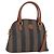 Pequin Borsa a mano FENDI Pecan Canvas PVC 2way Nero Marrone Auth ki6816V