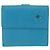 Portafoglio CHANEL Camelia in pelle blu argento CC Auth 204106M - vista 13