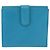Portafoglio CHANEL Camelia in pelle blu argento CC Auth 204106M - vista 2