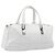 Borsa Boston CHANEL Choco Bar in pelle bianca e argento CC Auth 203440V Bianco