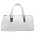 Borsa Boston CHANEL Choco Bar in pelle bianca e argento CC Auth 203440V Bianco - vista 13