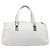 Borsa Boston CHANEL Choco Bar in pelle bianca e argento CC Auth 203440V Bianco - vista 2