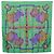 Hermès Pañuelo HERMES Carre 90 Seda Verde Auth 200005M