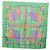 Hermès Pañuelo HERMES Carre 90 Seda Verde Auth 200005M - vista 13