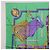 Hermès Pañuelo HERMES Carre 90 Seda Verde Auth 200005M - vista 2