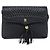 BALLY Schultertasche mit Kette aus Leder Schwarz Gold Auth 204454 Golden - Ansicht 13