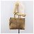 Borsa a mano GUCCI GG Canvas Suede Beige Gold 120897 Auth 203634 D'oro - vista 24